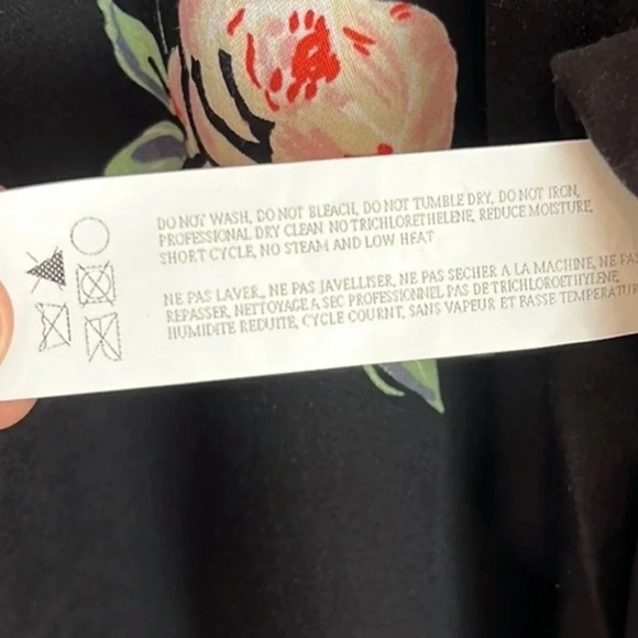 NWT Capulet Charlotte Black Midnight Rose Bell Sleeve Shift Dress Size L - Picture 7 of 9